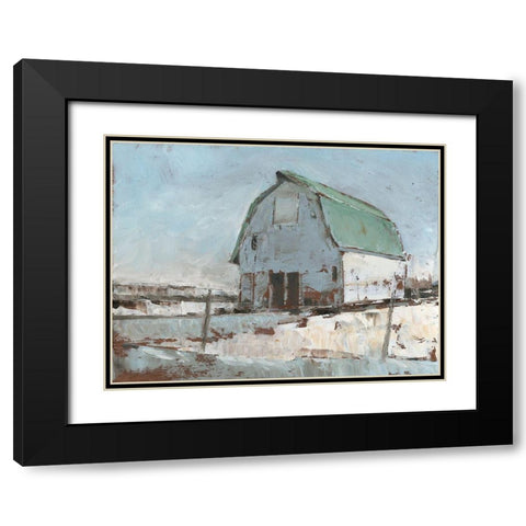 Plein Air Barn I Black Modern Wood Framed Art Print with Double Matting by Harper, Ethan