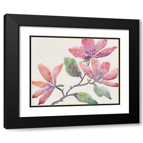Flowering Branch I Black Modern Wood Framed Art Print with Double Matting by OToole, Tim