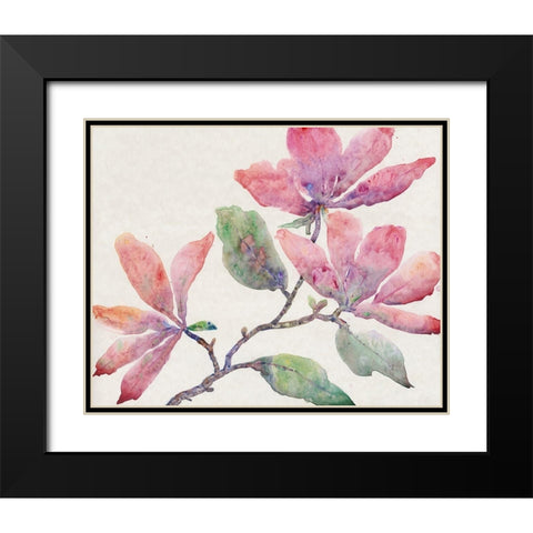 Flowering Branch I Black Modern Wood Framed Art Print with Double Matting by OToole, Tim