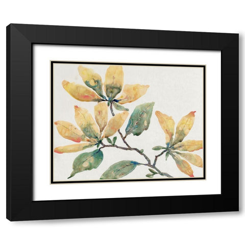 Flowering Branch II Black Modern Wood Framed Art Print with Double Matting by OToole, Tim