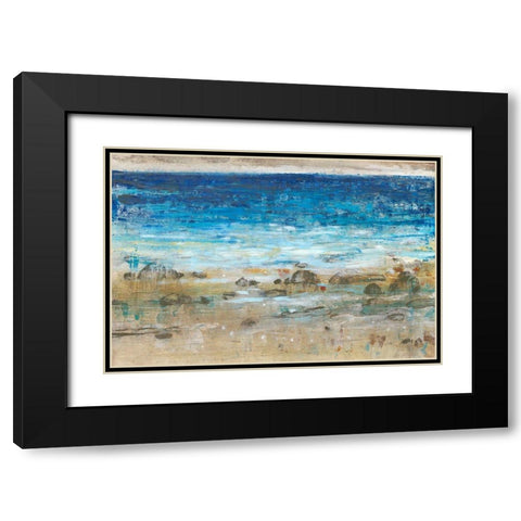 Rocky Shoreline I Black Modern Wood Framed Art Print with Double Matting by OToole, Tim