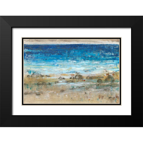 Rocky Shoreline I Black Modern Wood Framed Art Print with Double Matting by OToole, Tim