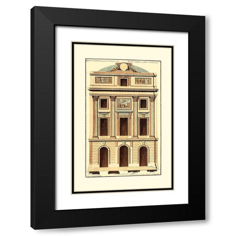 Architectural Facade II Black Modern Wood Framed Art Print with Double Matting by Deneufforge