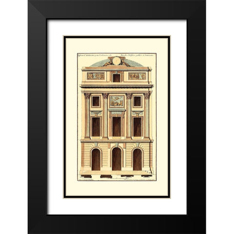Architectural Facade II Black Modern Wood Framed Art Print with Double Matting by Deneufforge