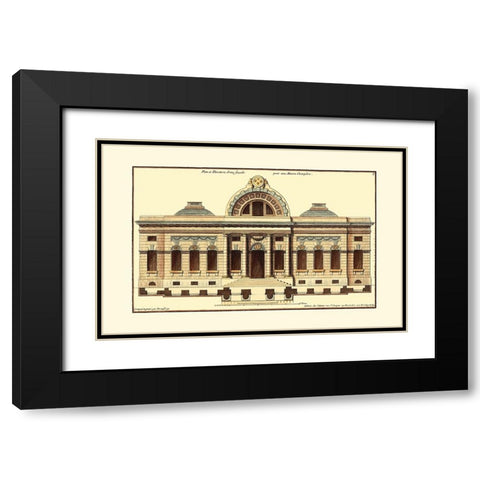 Architectural Facade III Black Modern Wood Framed Art Print with Double Matting by Deneufforge