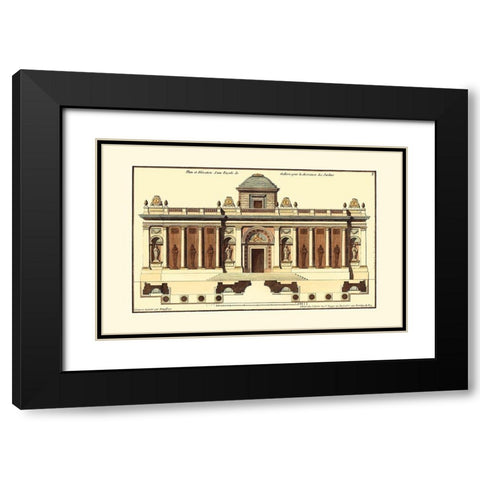 Architectural Facade IV Black Modern Wood Framed Art Print with Double Matting by Deneufforge