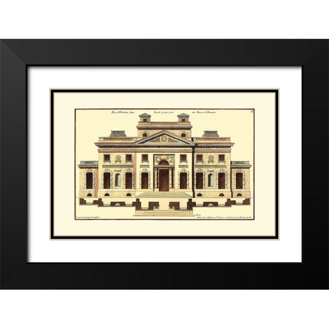 Architectural Facade V Black Modern Wood Framed Art Print with Double Matting by Deneufforge