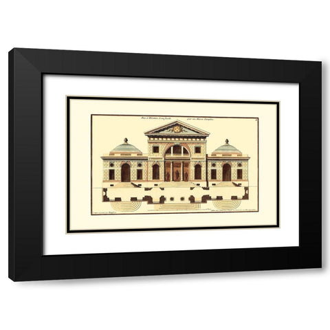 Architectural Facade VI Black Modern Wood Framed Art Print with Double Matting by Deneufforge