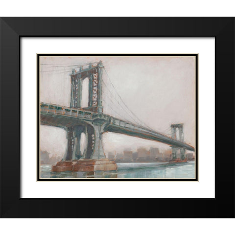 Spanning the East River II Black Modern Wood Framed Art Print with Double Matting by Harper, Ethan