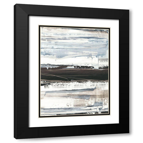 Icy Horizon II Black Modern Wood Framed Art Print with Double Matting by Harper, Ethan