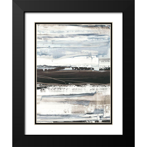 Icy Horizon II Black Modern Wood Framed Art Print with Double Matting by Harper, Ethan