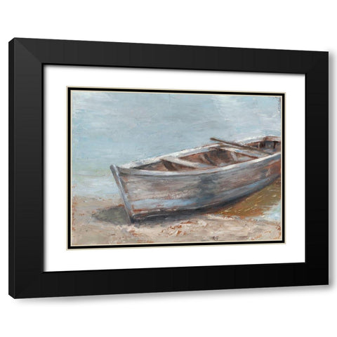 Whitewashed Boat II Black Modern Wood Framed Art Print with Double Matting by Harper, Ethan
