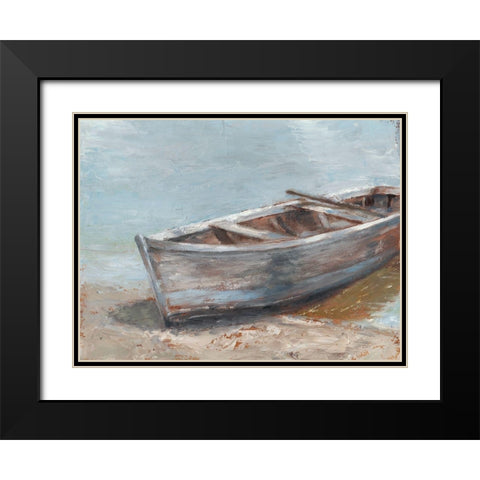 Whitewashed Boat II Black Modern Wood Framed Art Print with Double Matting by Harper, Ethan