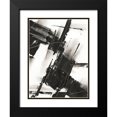 Diagonal Matrix I Black Modern Wood Framed Art Print with Double Matting by Harper, Ethan