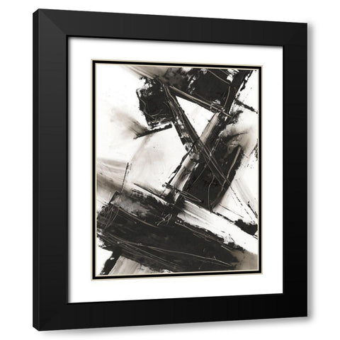 Diagonal Matrix II Black Modern Wood Framed Art Print with Double Matting by Harper, Ethan