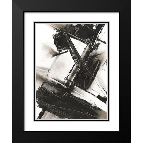 Diagonal Matrix II Black Modern Wood Framed Art Print with Double Matting by Harper, Ethan