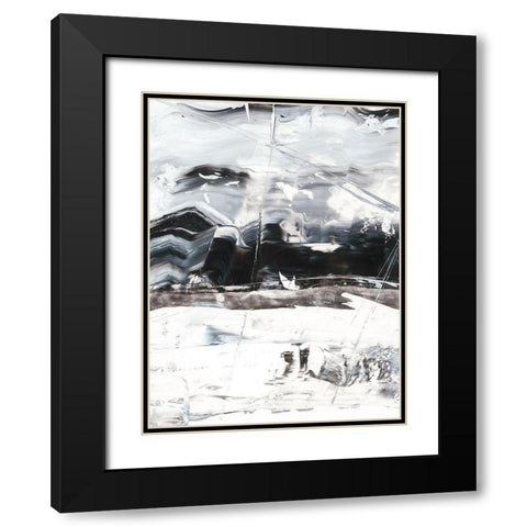 Winter Lightning I Black Modern Wood Framed Art Print with Double Matting by Harper, Ethan