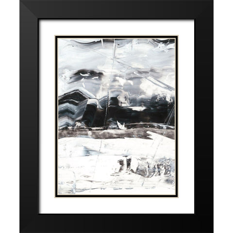 Winter Lightning I Black Modern Wood Framed Art Print with Double Matting by Harper, Ethan