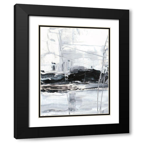 Winter Lightning II Black Modern Wood Framed Art Print with Double Matting by Harper, Ethan