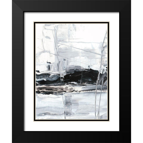 Winter Lightning II Black Modern Wood Framed Art Print with Double Matting by Harper, Ethan