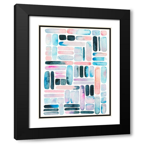 Prisma Puzzle II Black Modern Wood Framed Art Print with Double Matting by Popp, Grace