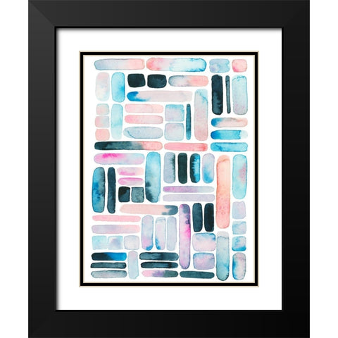 Prisma Puzzle II Black Modern Wood Framed Art Print with Double Matting by Popp, Grace
