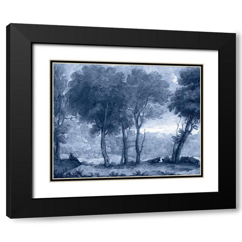 Pastoral Toile I Black Modern Wood Framed Art Print with Double Matting by Lorrain, Claude