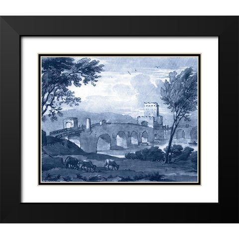 Pastoral Toile III Black Modern Wood Framed Art Print with Double Matting by Lorrain, Claude