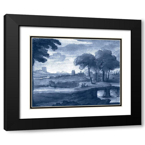 Pastoral Toile IV Black Modern Wood Framed Art Print with Double Matting by Lorrain, Claude