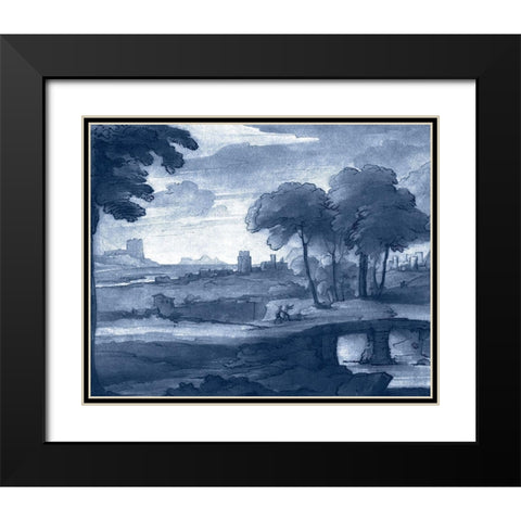 Pastoral Toile IV Black Modern Wood Framed Art Print with Double Matting by Lorrain, Claude