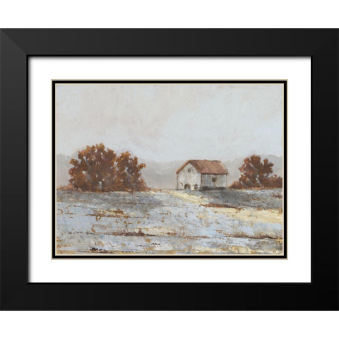 Snow Covered Hillside II Black Modern Wood Framed Art Print with Double Matting by Harper, Ethan