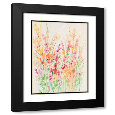 Brilliant Floral I Black Modern Wood Framed Art Print with Double Matting by OToole, Tim