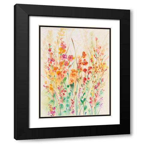 Brilliant Floral II Black Modern Wood Framed Art Print with Double Matting by OToole, Tim