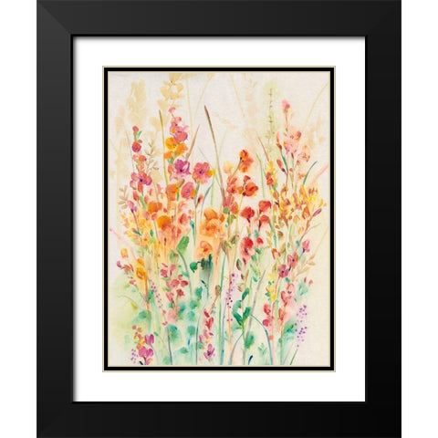 Brilliant Floral II Black Modern Wood Framed Art Print with Double Matting by OToole, Tim