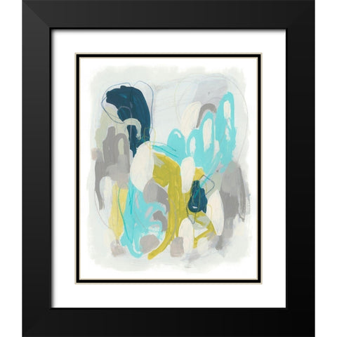 Arc Lights II Black Modern Wood Framed Art Print with Double Matting by Vess, June Erica