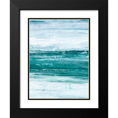 Choppy Waters II Black Modern Wood Framed Art Print with Double Matting by Harper, Ethan