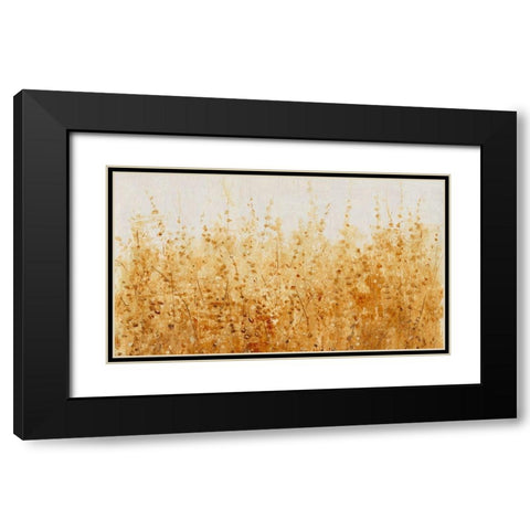 Ochre Fields I Black Modern Wood Framed Art Print with Double Matting by OToole, Tim