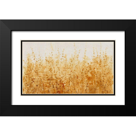 Ochre Fields I Black Modern Wood Framed Art Print with Double Matting by OToole, Tim