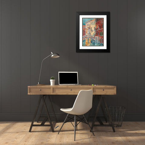 Sunset on the Canal I Black Modern Wood Framed Art Print with Double Matting by Harper, Ethan
