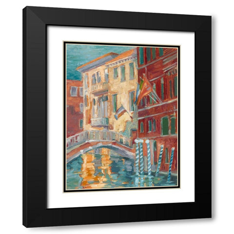 Sunset on the Canal I Black Modern Wood Framed Art Print with Double Matting by Harper, Ethan