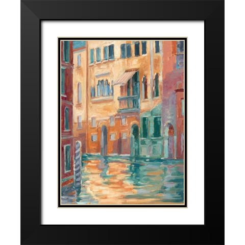 Sunset on the Canal II Black Modern Wood Framed Art Print with Double Matting by Harper, Ethan