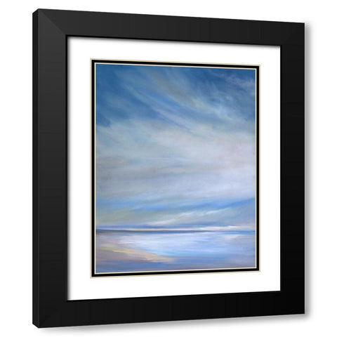 Heavenly Light Triptych I Black Modern Wood Framed Art Print with Double Matting by Finch, Sheila