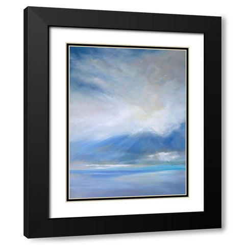Heavenly Light Triptych II Black Modern Wood Framed Art Print with Double Matting by Finch, Sheila