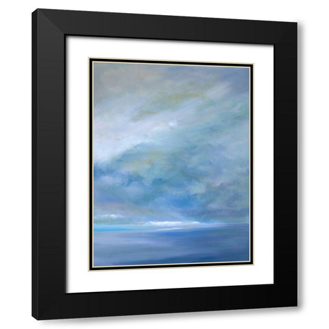 Heavenly Light Triptych III Black Modern Wood Framed Art Print with Double Matting by Finch, Sheila