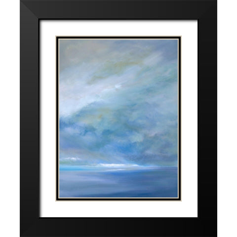 Heavenly Light Triptych III Black Modern Wood Framed Art Print with Double Matting by Finch, Sheila