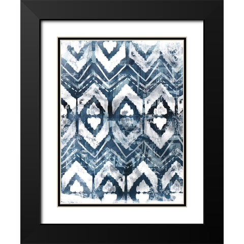 Indigo Extraction III Black Modern Wood Framed Art Print with Double Matting by Vess, June Erica