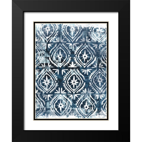 Indigo Extraction IV Black Modern Wood Framed Art Print with Double Matting by Vess, June Erica