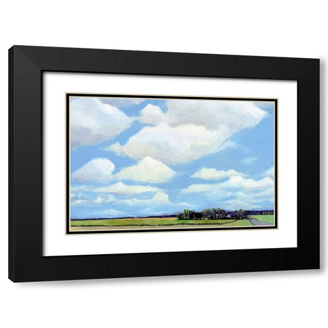 Watermill North Black Modern Wood Framed Art Print with Double Matting by Romm, Steven