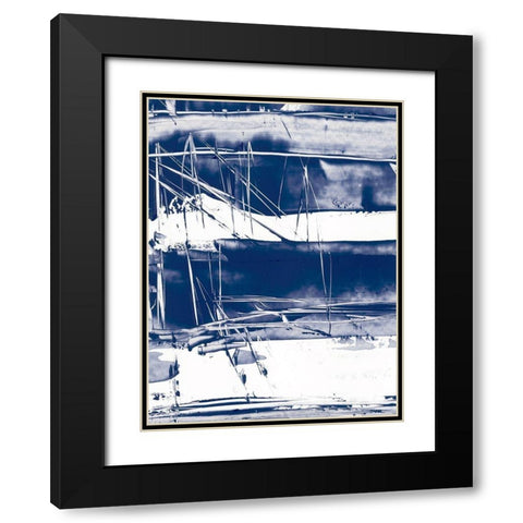 Alternating Current V Black Modern Wood Framed Art Print with Double Matting by Harper, Ethan
