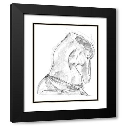 Sitting Pose IV Black Modern Wood Framed Art Print with Double Matting by Parker, Jennifer Paxton